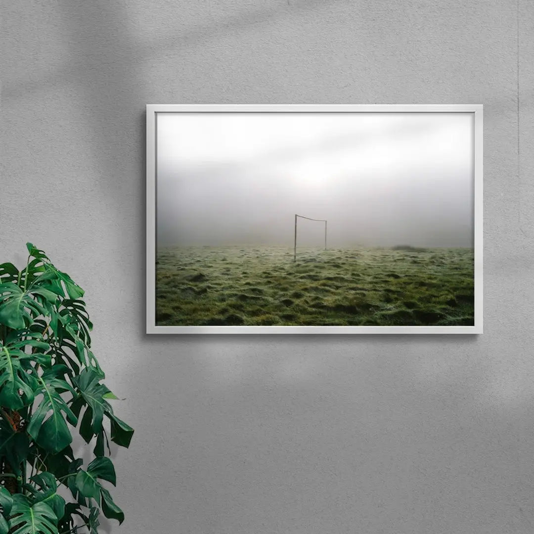 Mist Goal contemporary wall art print by James Popsys - sold by DROOL