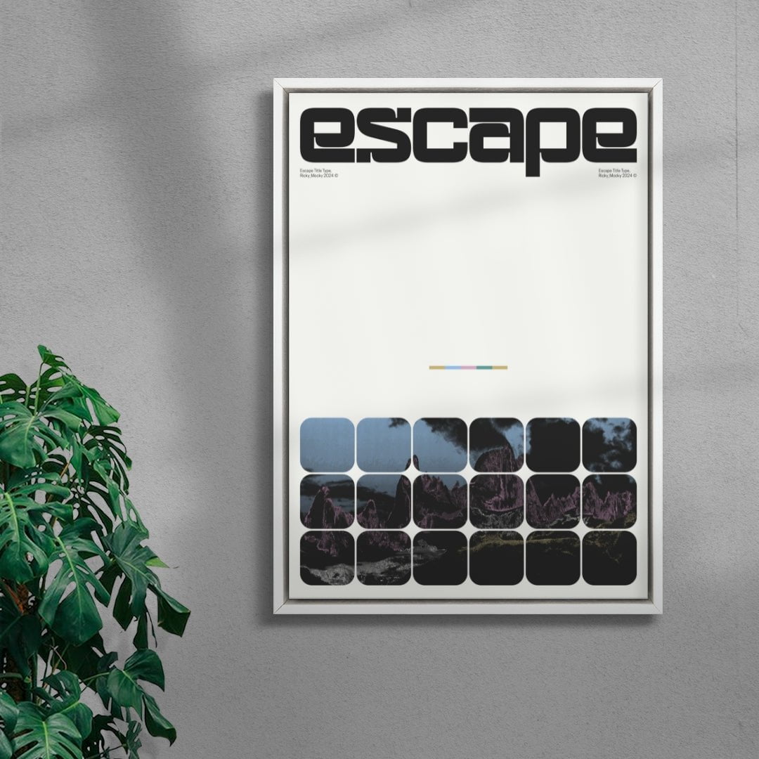 Escape contemporary wall art print by Ricky Mocky - sold by DROOL