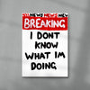 I Dont Know What Im Doing contemporary wall art print by Times New Roadman - sold by DROOL