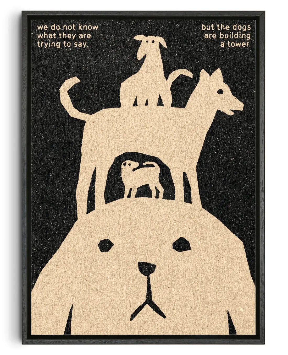 The Dogs Are Building A Tower contemporary canvas print by David Schmitt - sold by DROOL