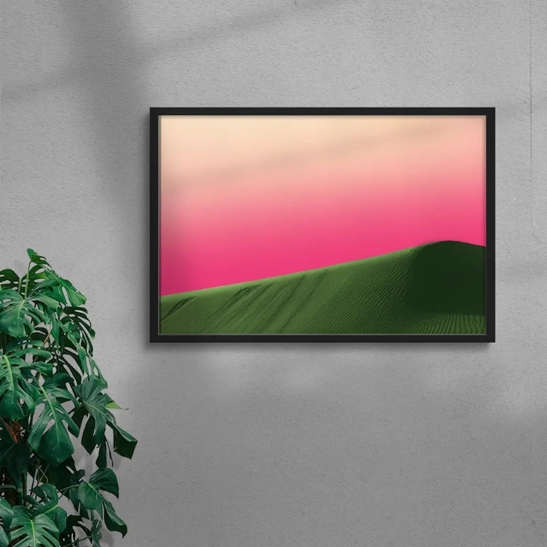 Green Dune contemporary wall art print by Sarah McColgan - sold by DROOL