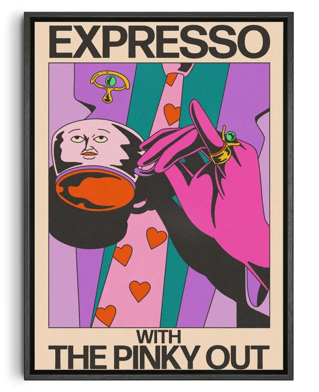 Expresso With the Pinky Out contemporary wall art print by Azaazelus - sold by DROOL
