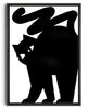 Load image into Gallery viewer, Black cat contemporary wall art print by Konrad Grafik - sold by DROOL