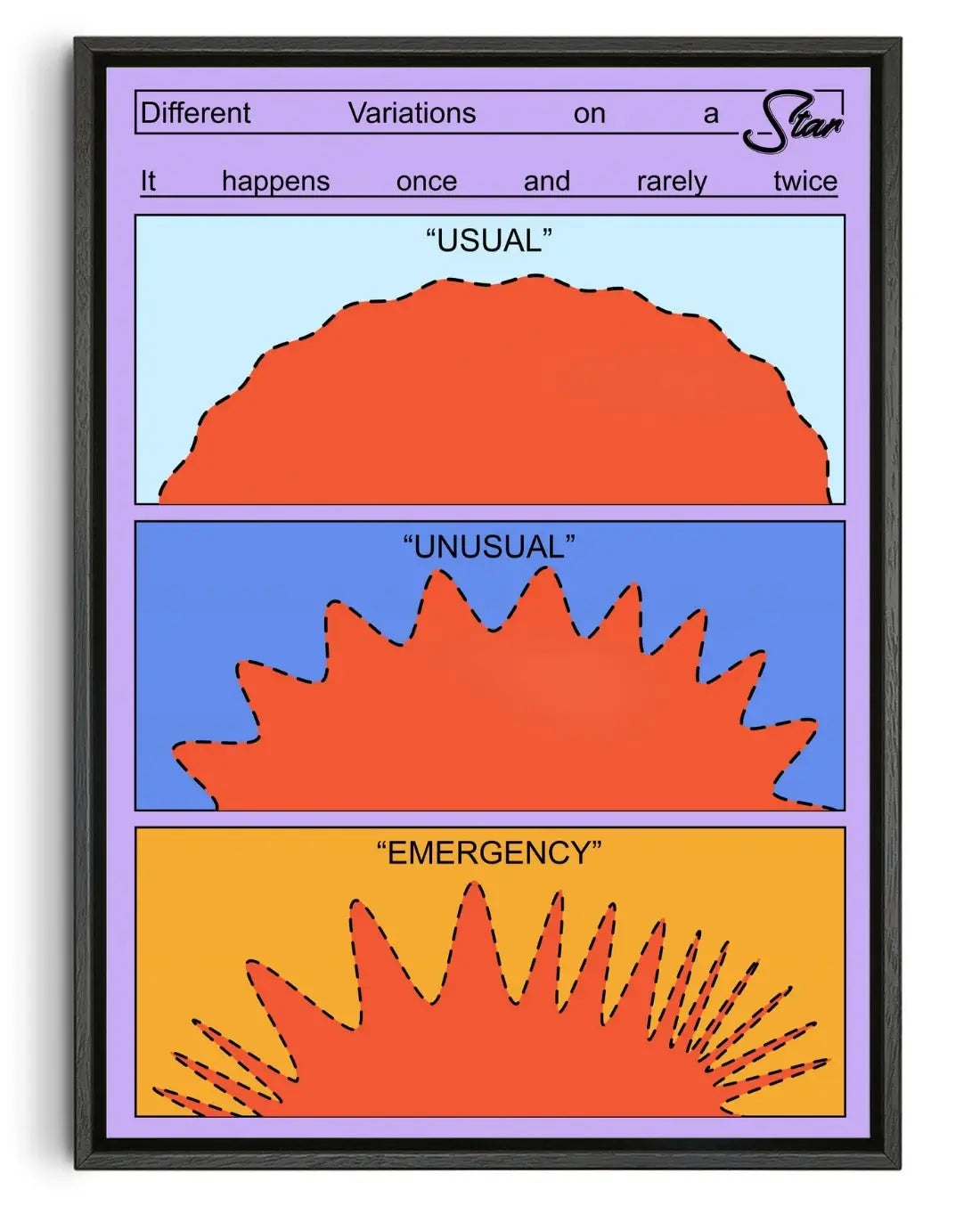 VARIATIONS ON A STAR contemporary wall art print by Ricardo Schultz Ferraro - sold by DROOL