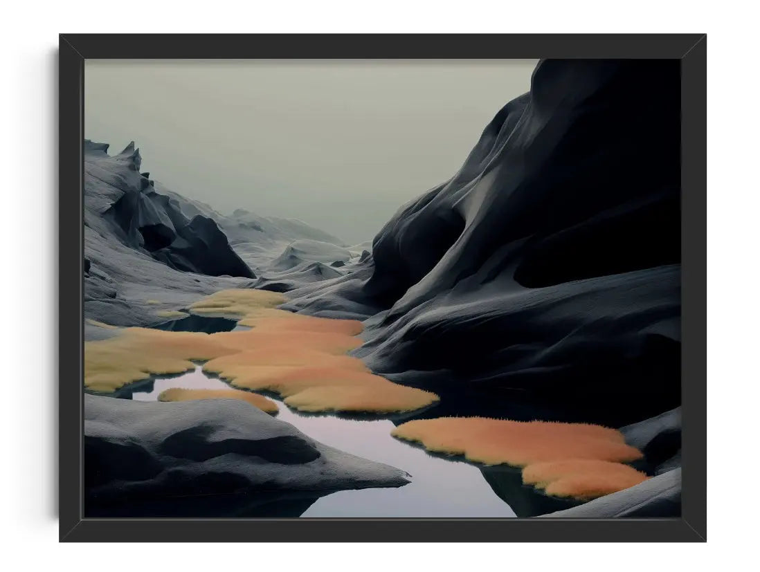 Velvet Wetlands contemporary wall art print by Lela Amparo - sold by DROOL