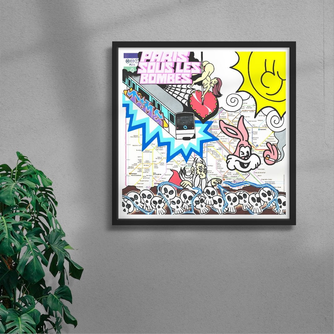 Time In The City: Paris contemporary wall art print by Time - sold by DROOL