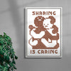 Sharing Is Caring contemporary wall art print by Eric Schwarz - sold by DROOL