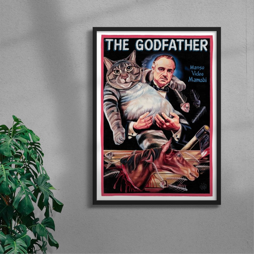 The Godfather contemporary wall art print by Deadly Prey - sold by DROOL