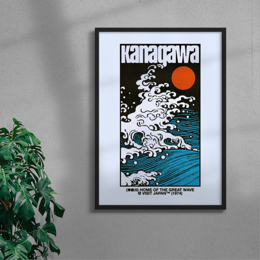 Kanagawa contemporary wall art print by Othman Zougam - sold by DROOL