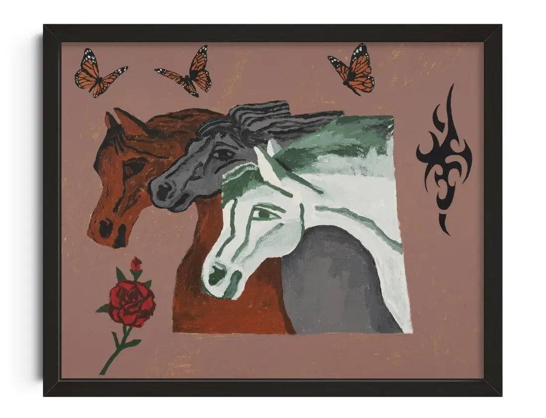 Pharaohs Horses contemporary wall art print by Colby Edwards - sold by DROOL