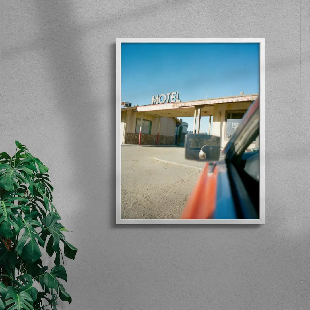 Motel contemporary wall art print by Blythe Thomas - sold by DROOL
