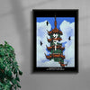 Go with all your heart contemporary wall art print by Othman Zougam - sold by DROOL