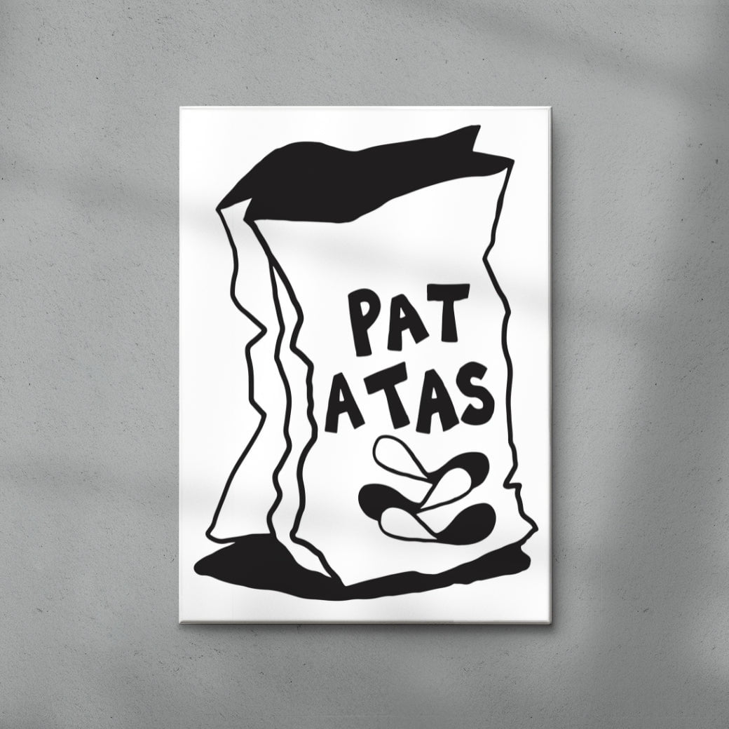 PATATAS contemporary wall art print by Max Blackmore - sold by DROOL