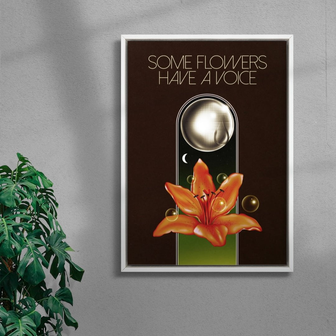 Some Flowers Have A Voice contemporary wall art print by Liorzh - sold by DROOL