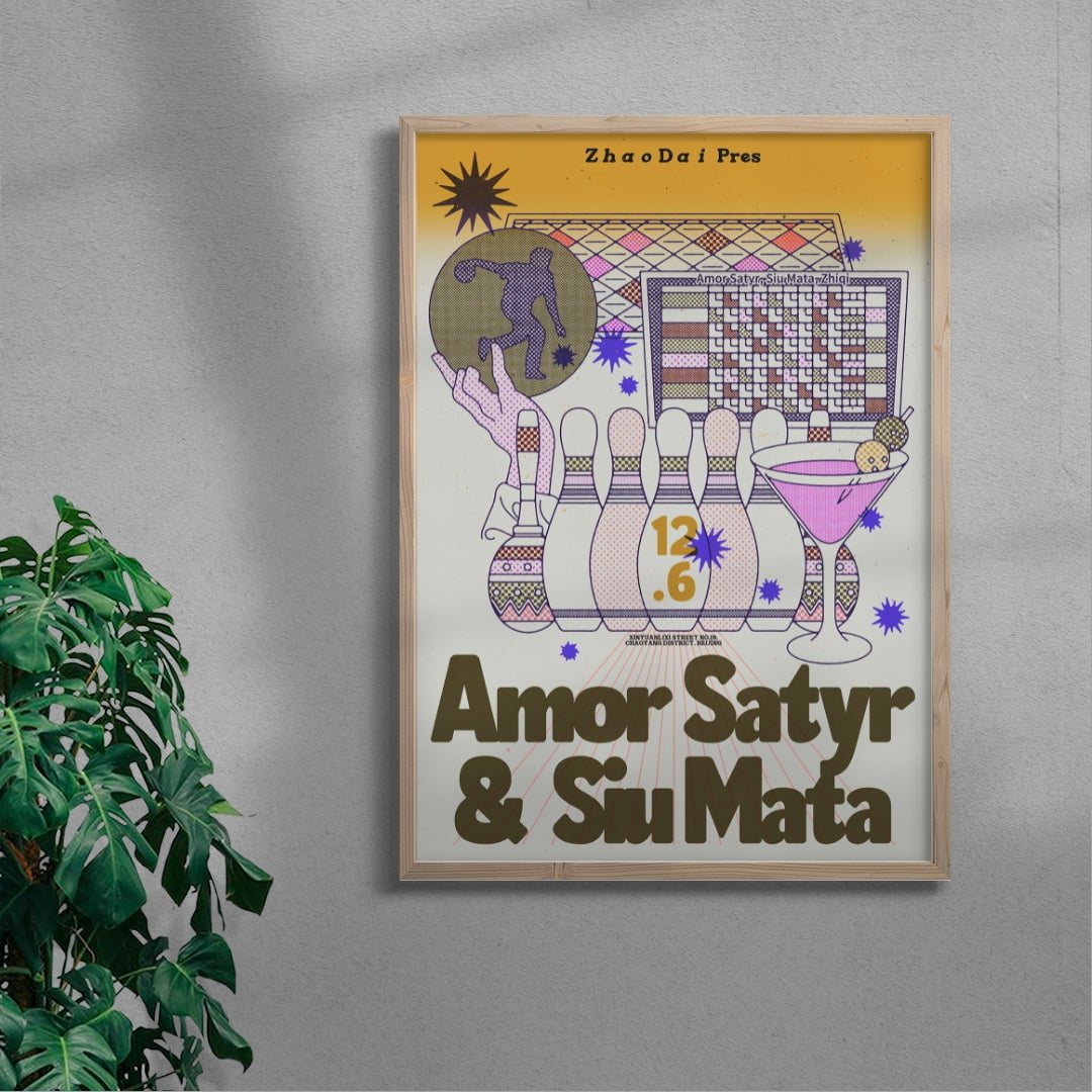 Zhao Dai pres. Amor Satyr & Siu Mata contemporary wall art print by MENSLIES - sold by DROOL