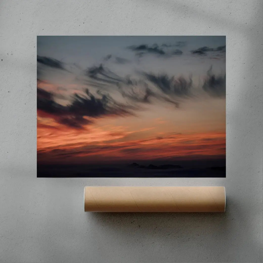 Amber Sky contemporary wall art print by Hannes Becker - sold by DROOL