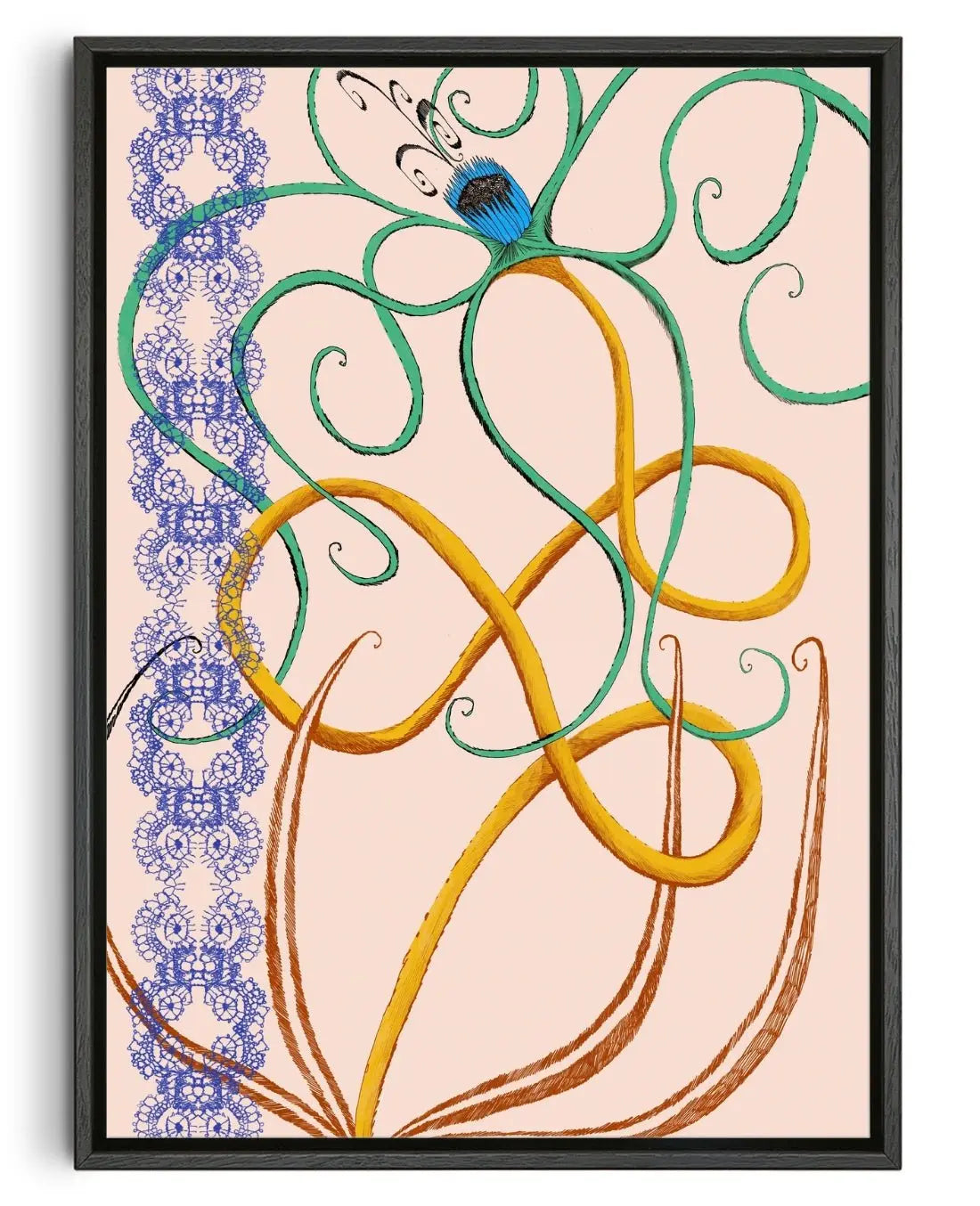 Ornamentos contemporary wall art print by Naia Escribano - sold by DROOL