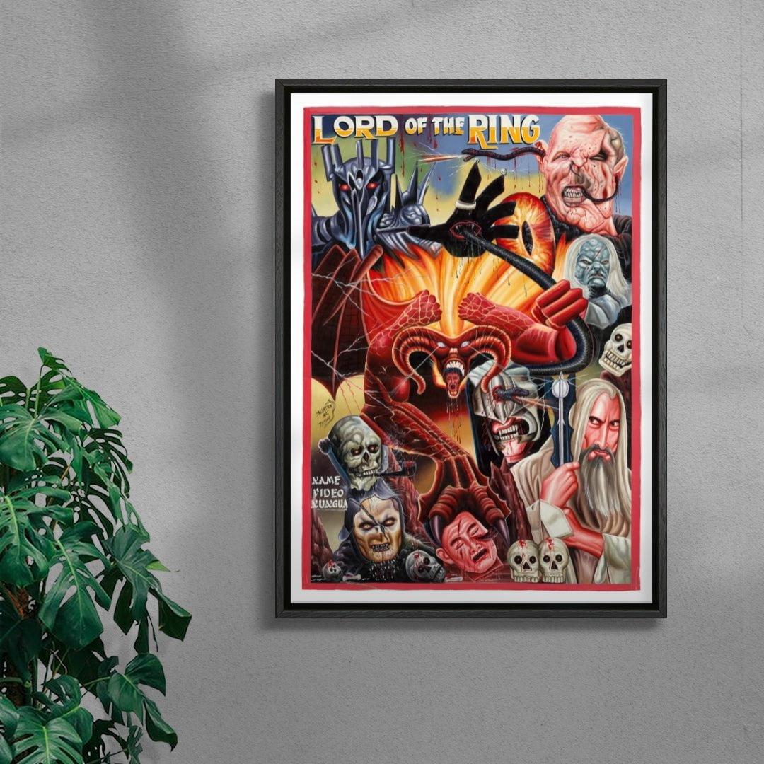 Lord of the Rings contemporary wall art print by Deadly Prey - sold by DROOL