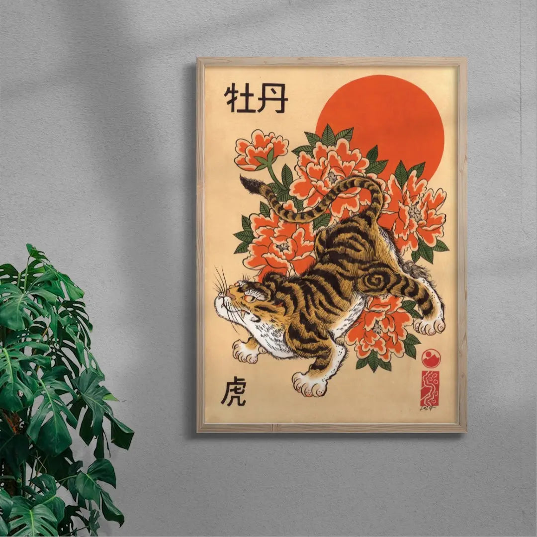 Tiger & Peonies