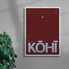 Kōhī contemporary wall art print by Henry M. - sold by DROOL