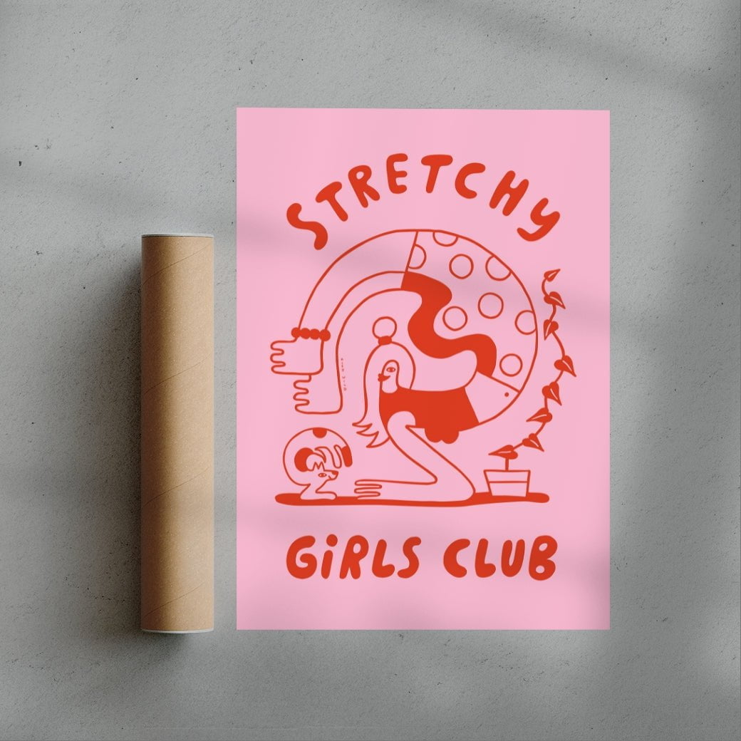 Stretchy Girls Club contemporary wall art print by Aley Wild - sold by DROOL