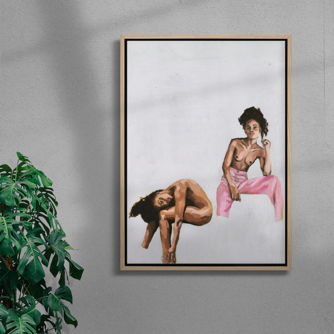 Think Pink contemporary wall art print by Sophie Goudman-Peachey - sold by DROOL