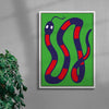 Snake contemporary wall art print by Max Blackmore - sold by DROOL
