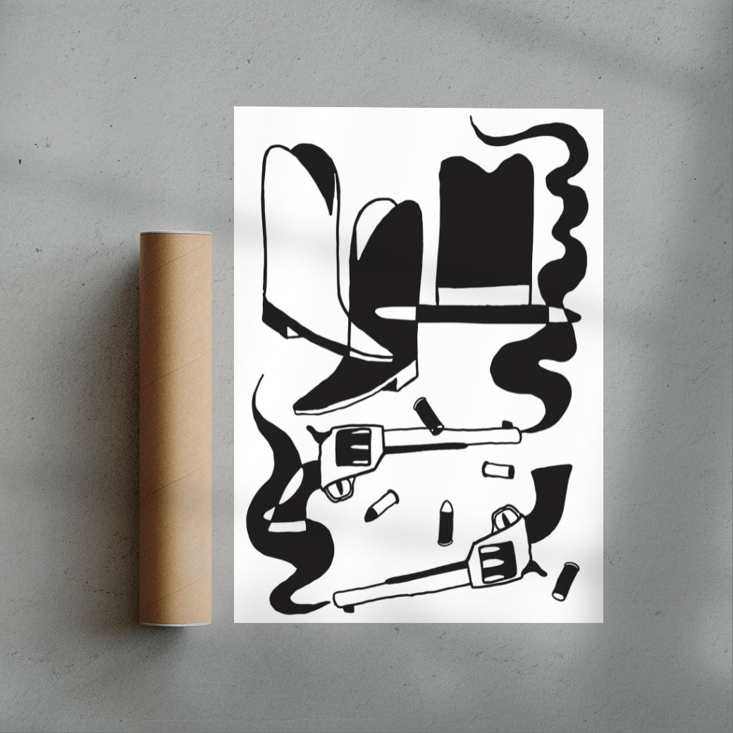 BEST WESTERN contemporary wall art print by Max Blackmore - sold by DROOL