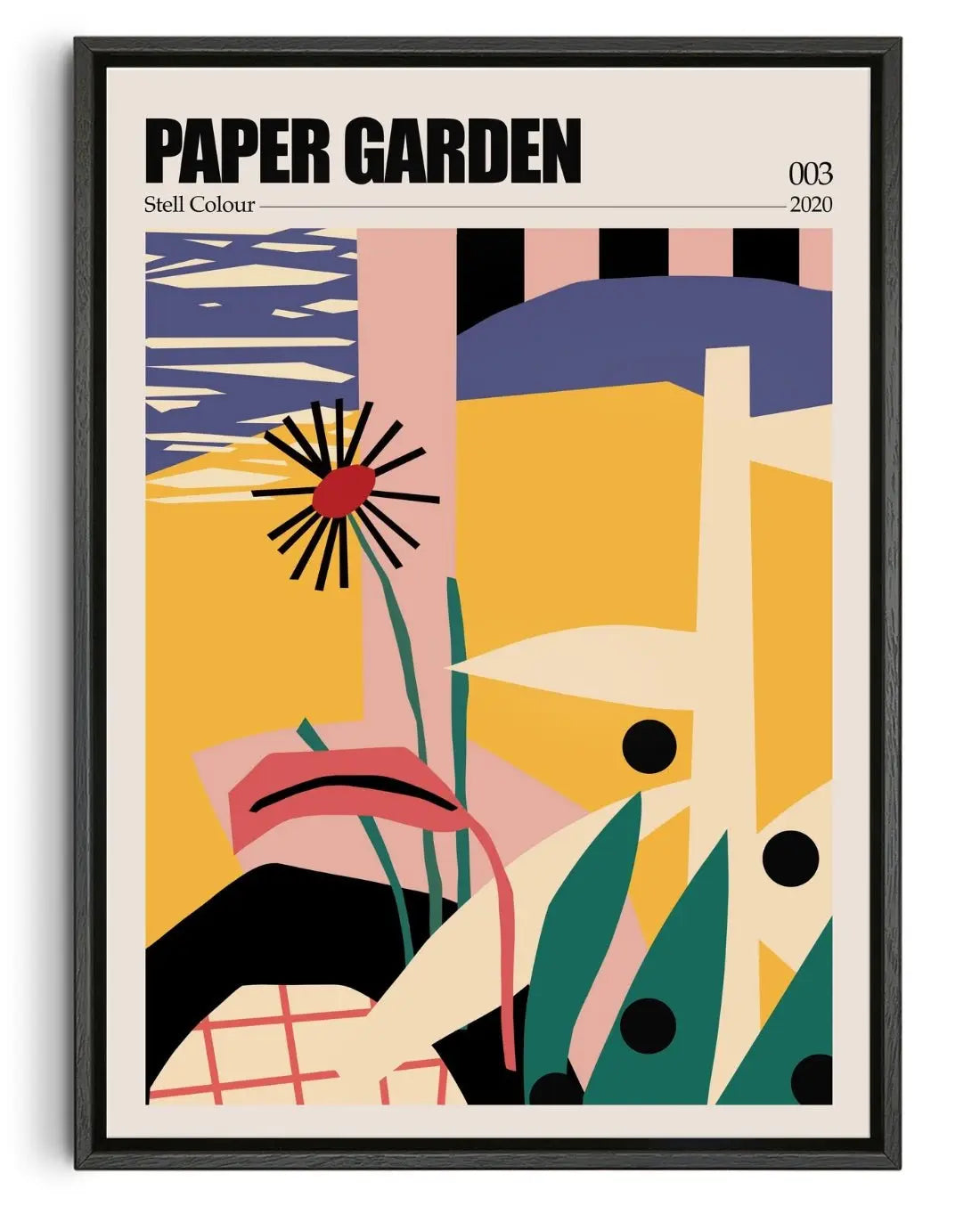 Paper Garden III contemporary wall art print by Stell Paper - sold by DROOL