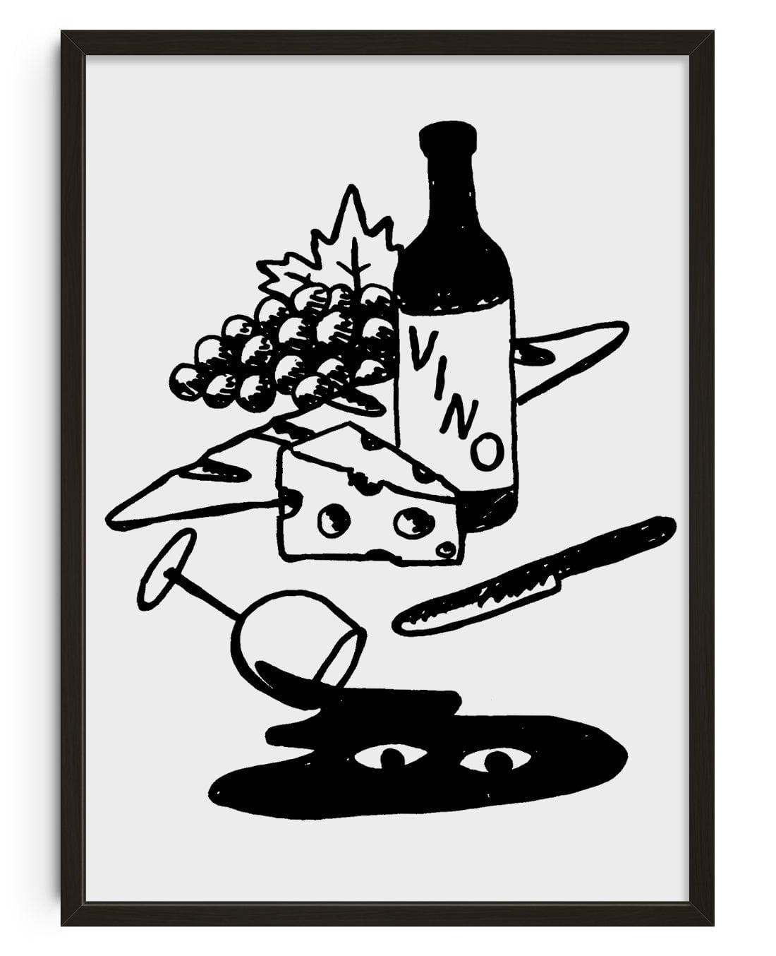 MAS VINO 2 contemporary wall art print by Max Blackmore - sold by DROOL