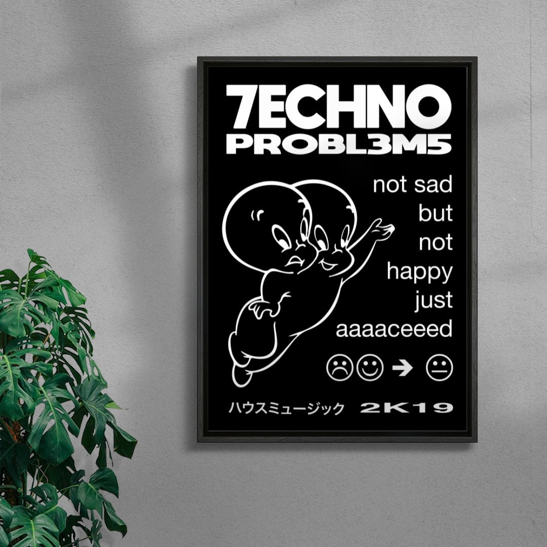 TECHNO PROBLEMS contemporary wall art print by Ignorance1 - sold by DROOL