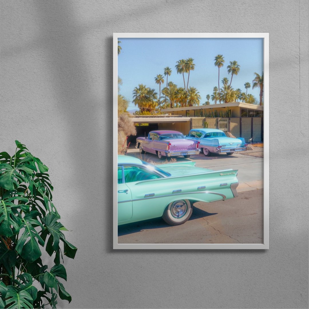 Palm Springs Paradise contemporary wall art print by Deston Isas - sold by DROOL