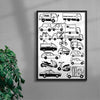JAPANESE CARS contemporary wall art print by Max Blackmore - sold by DROOL