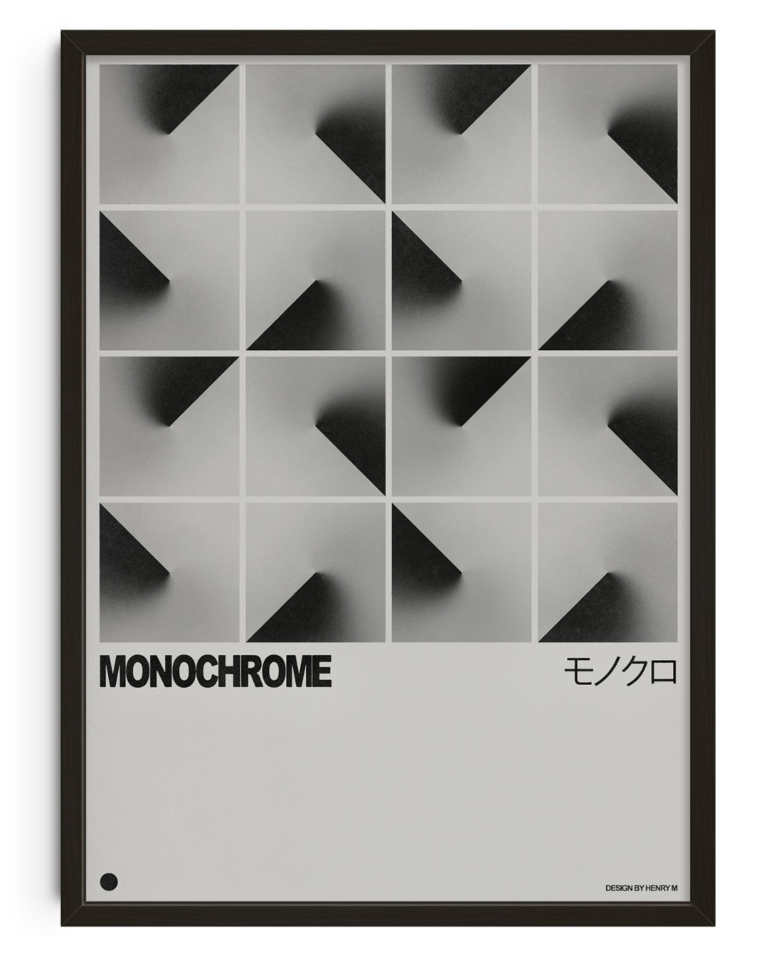 Monochrome contemporary wall art print by Henry M. - sold by DROOL