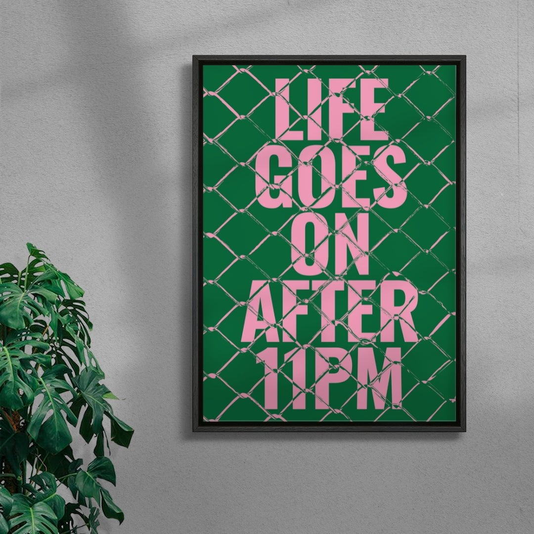 Life Goes On After 11PM contemporary canvas art print by Maxim Dosca - sold by DROOL