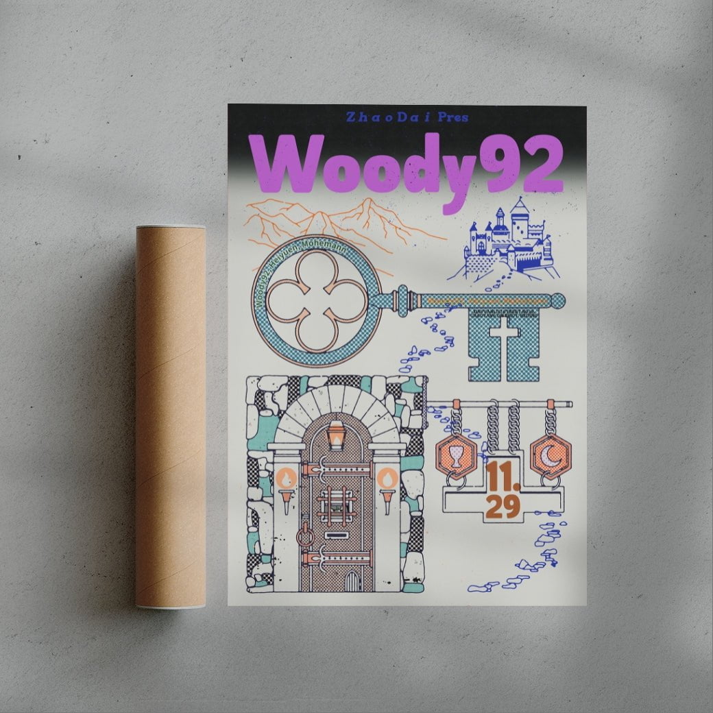 Zhao Dai pres. Woody92 contemporary wall art print by MENSLIES - sold by DROOL