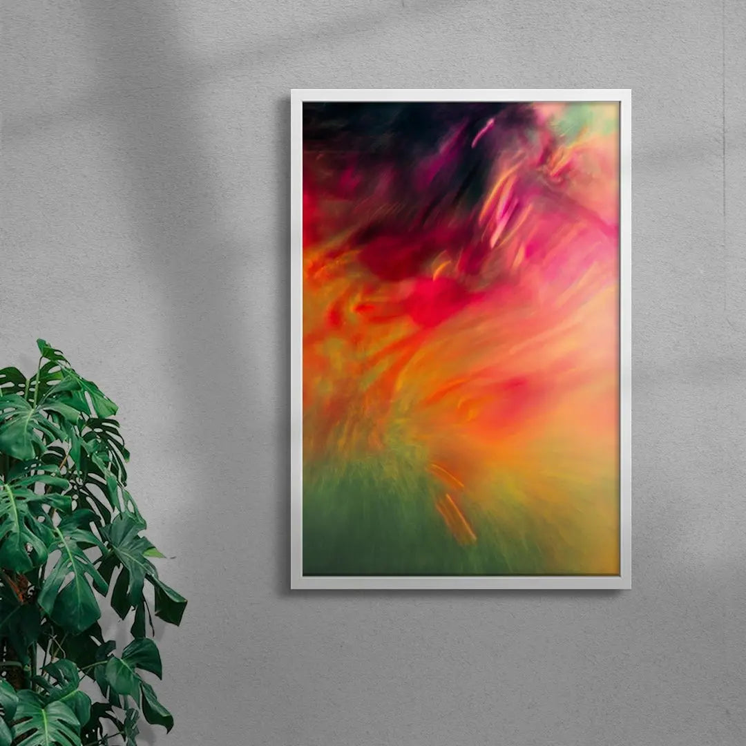 Colourful Swirl contemporary wall art print by Omar Belattar - sold by DROOL