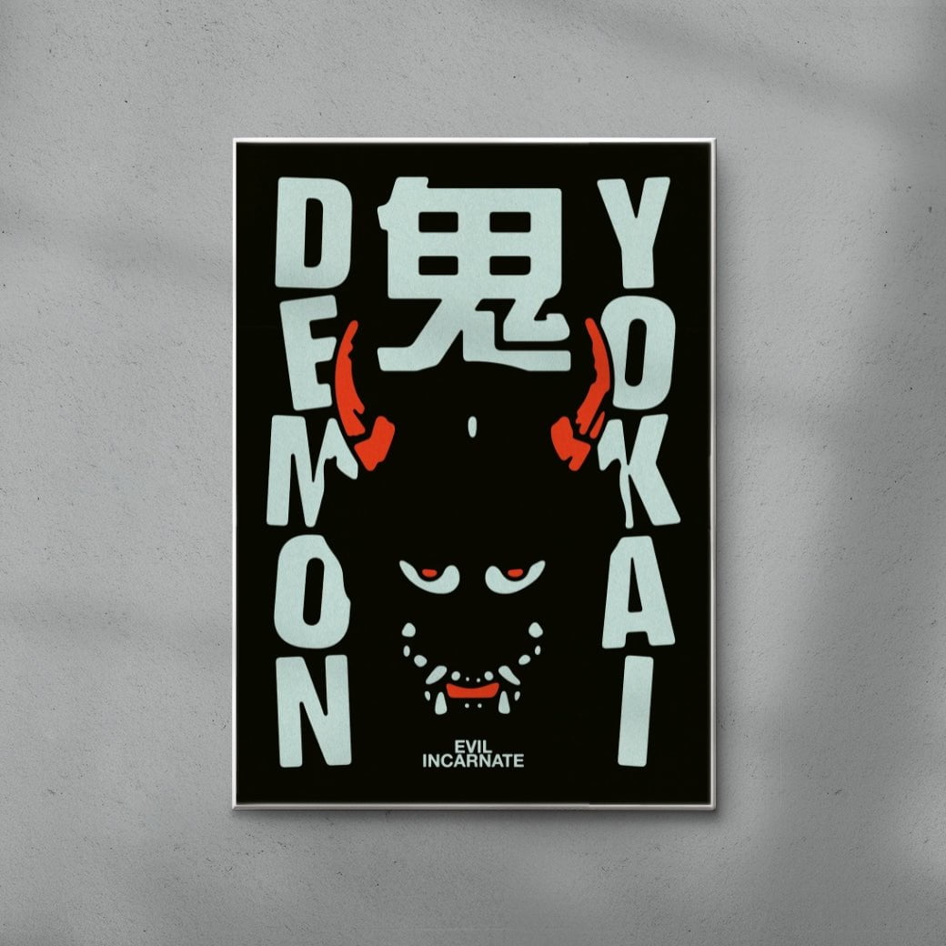 Oni contemporary wall art print by Othman Zougam - sold by DROOL