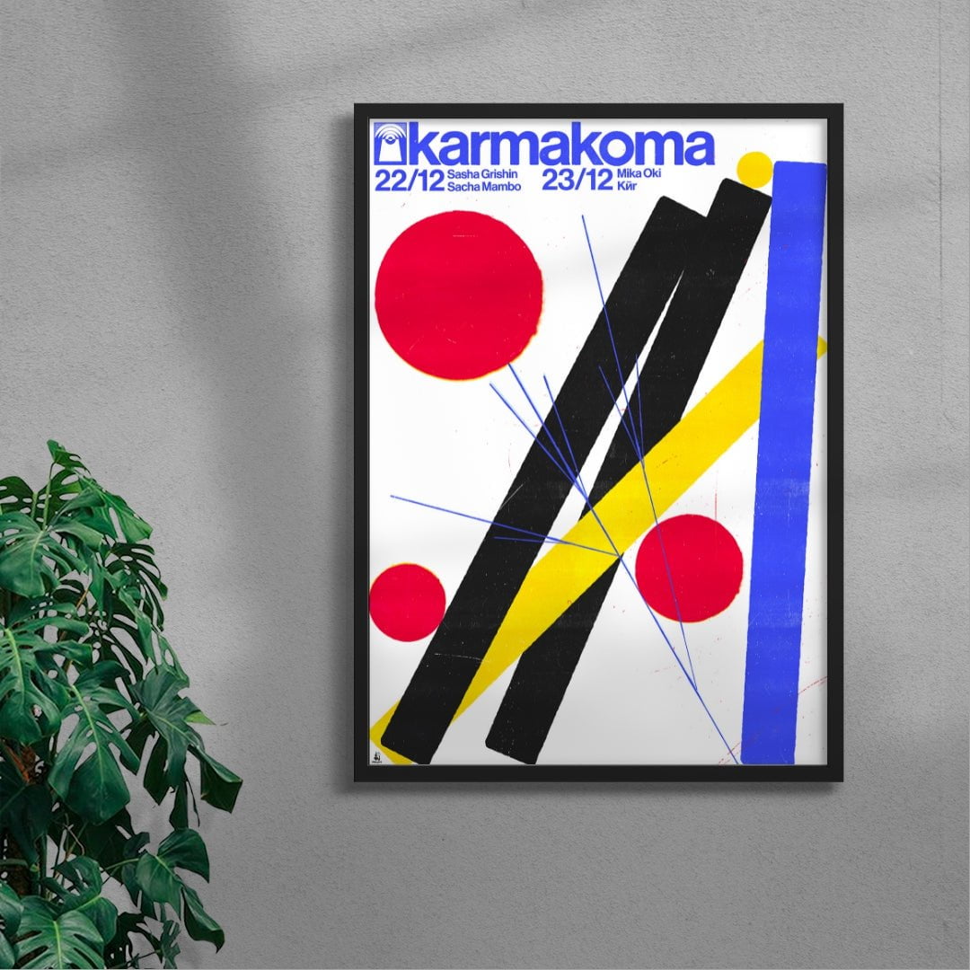 Karmakoma OKI/GRI contemporary wall art print by Floating Bstrd - sold by DROOL