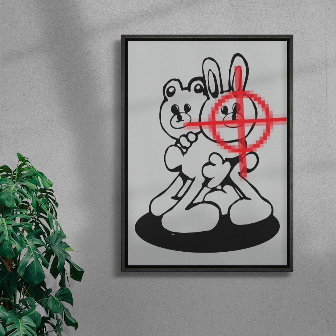 Care Bear contemporary wall art print by Sven Silk - sold by DROOL