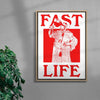 Fast Life contemporary wall art print by Utsav Verma - sold by DROOL