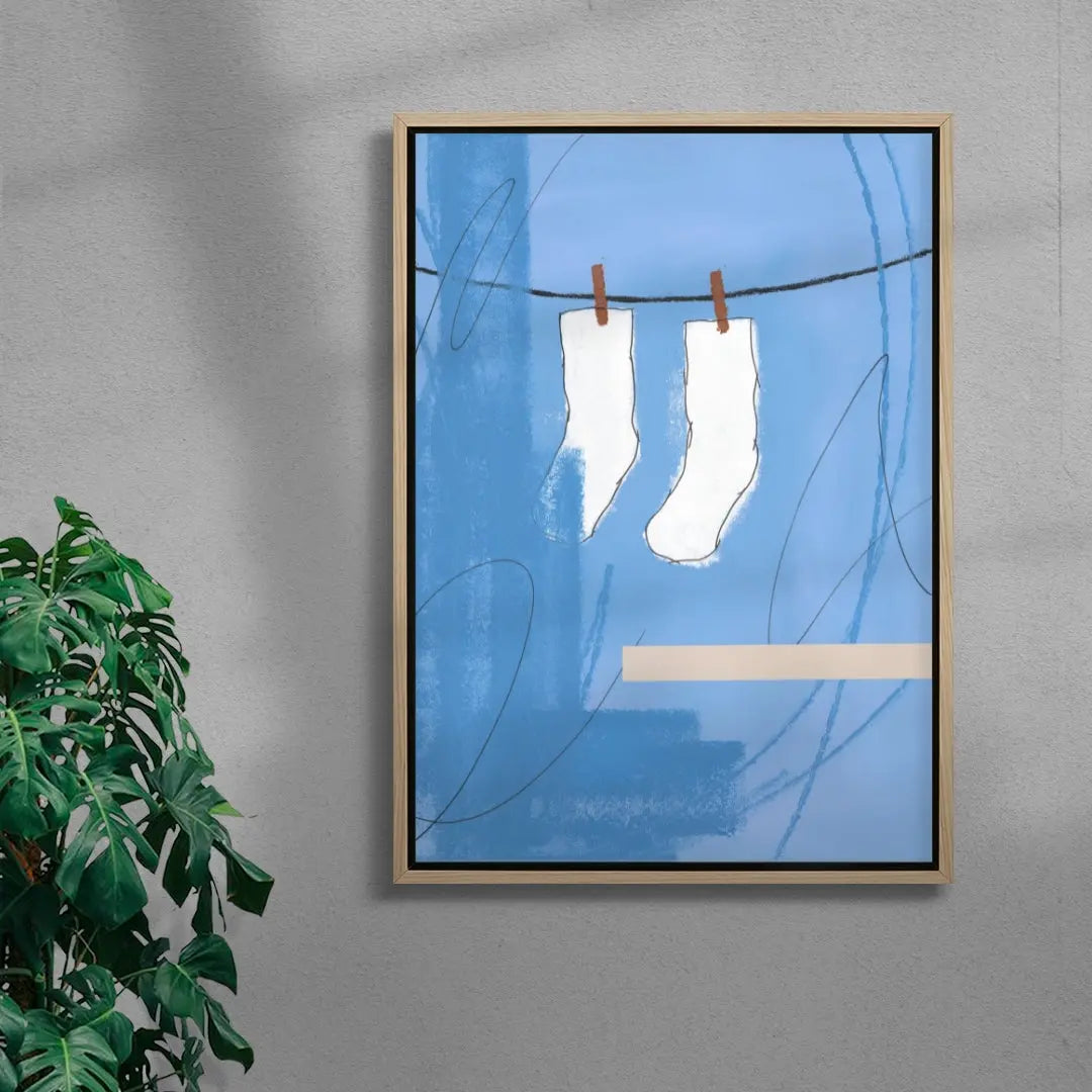 SOCKS ON A CLOTHESLINE