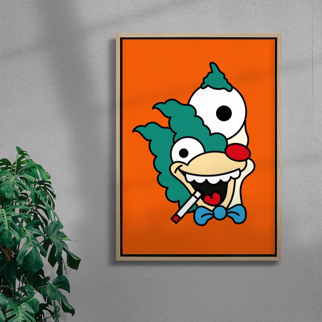 Picasso Krusty contemporary wall art print by Ignorance1 - sold by DROOL