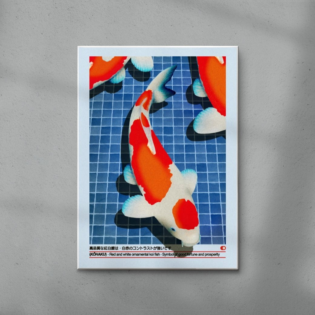 Kohaku contemporary wall art print by Othman Zougam - sold by DROOL