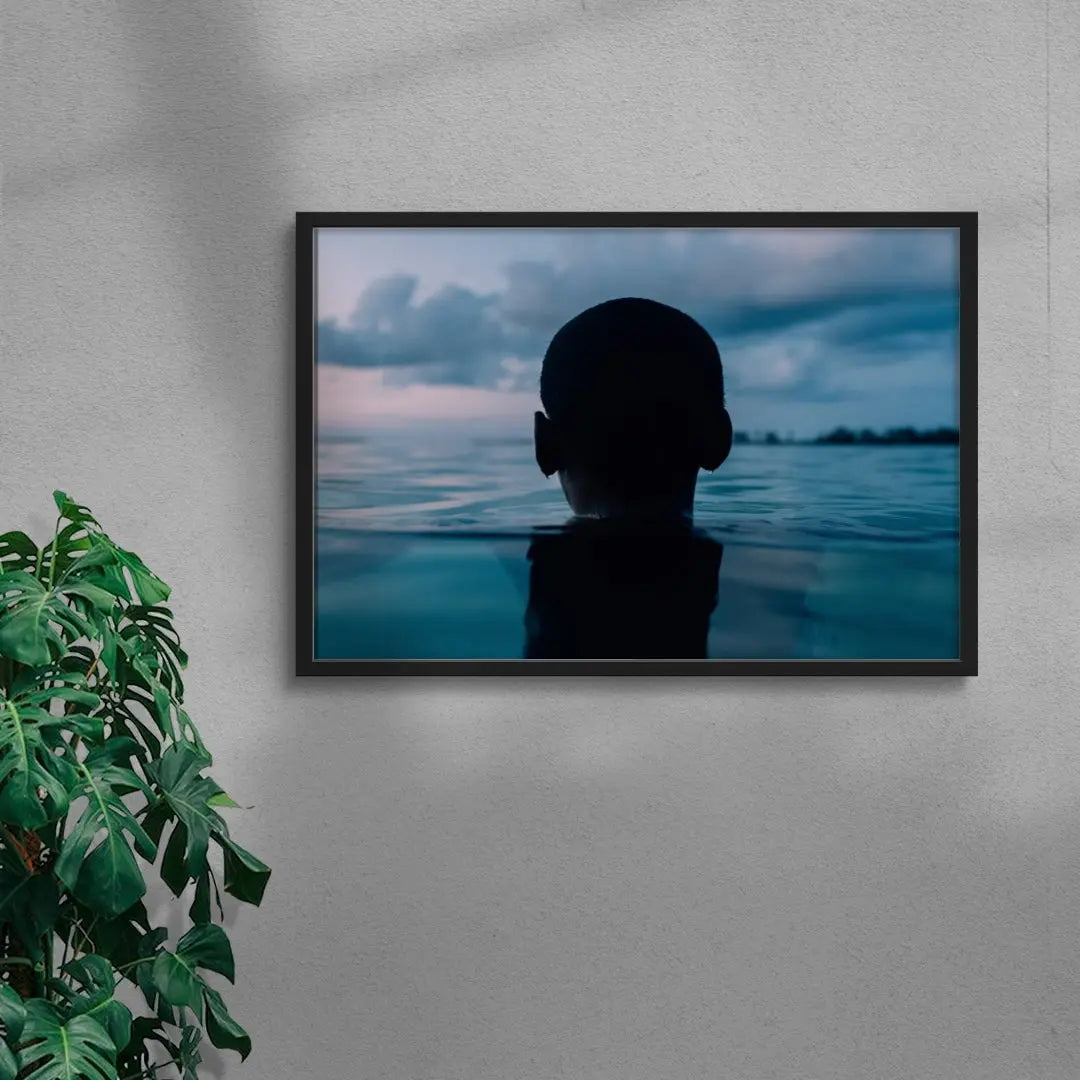 Head above water contemporary wall art print by William DeSena - sold by DROOL