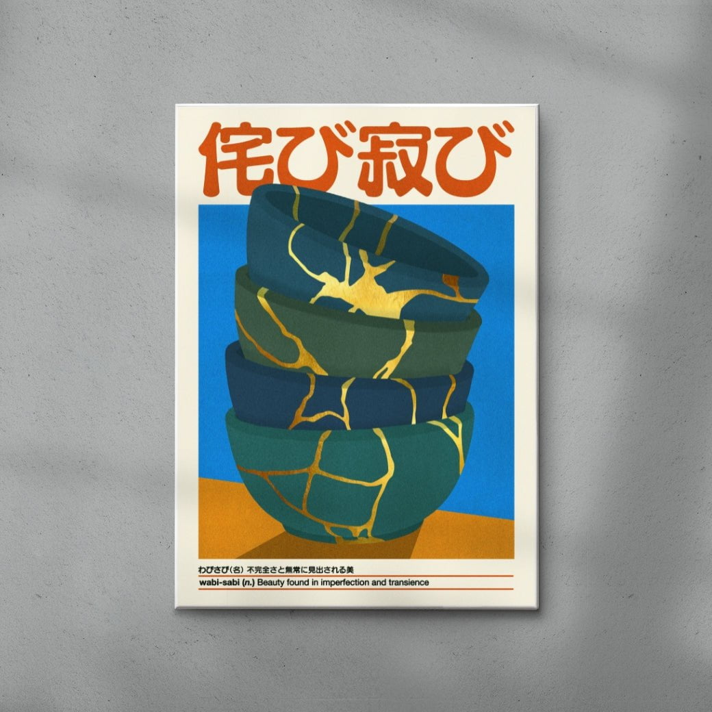 Wabi-sabi contemporary wall art print by Othman Zougam - sold by DROOL