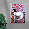 Baby Blue Horse contemporary wall art print by Carla Petelski - sold by DROOL