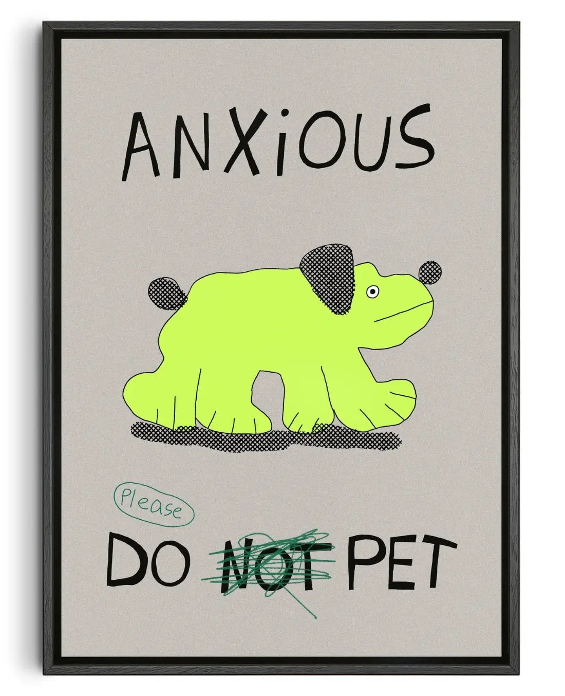 Anxious Dog contemporary wall art print by Bianca Beneduci Assad - sold by DROOL