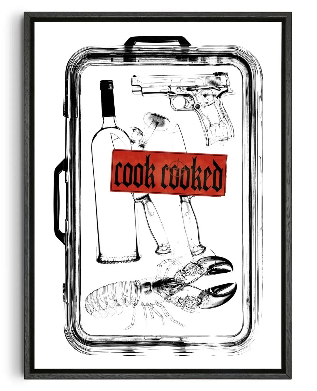 Cook Cooked contemporary wall art print by DEINSVIBING - sold by DROOL