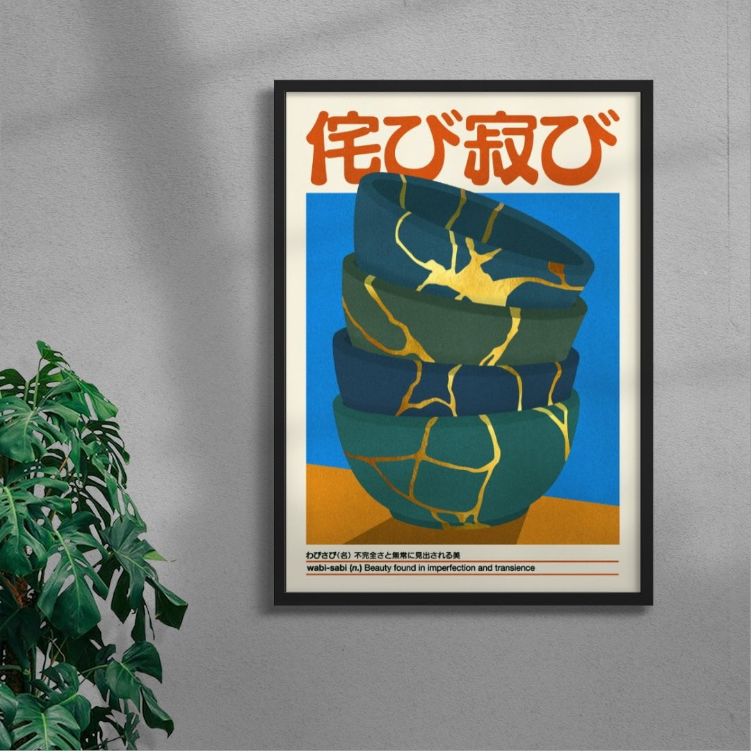 Wabi-sabi contemporary wall art print by Othman Zougam - sold by DROOL